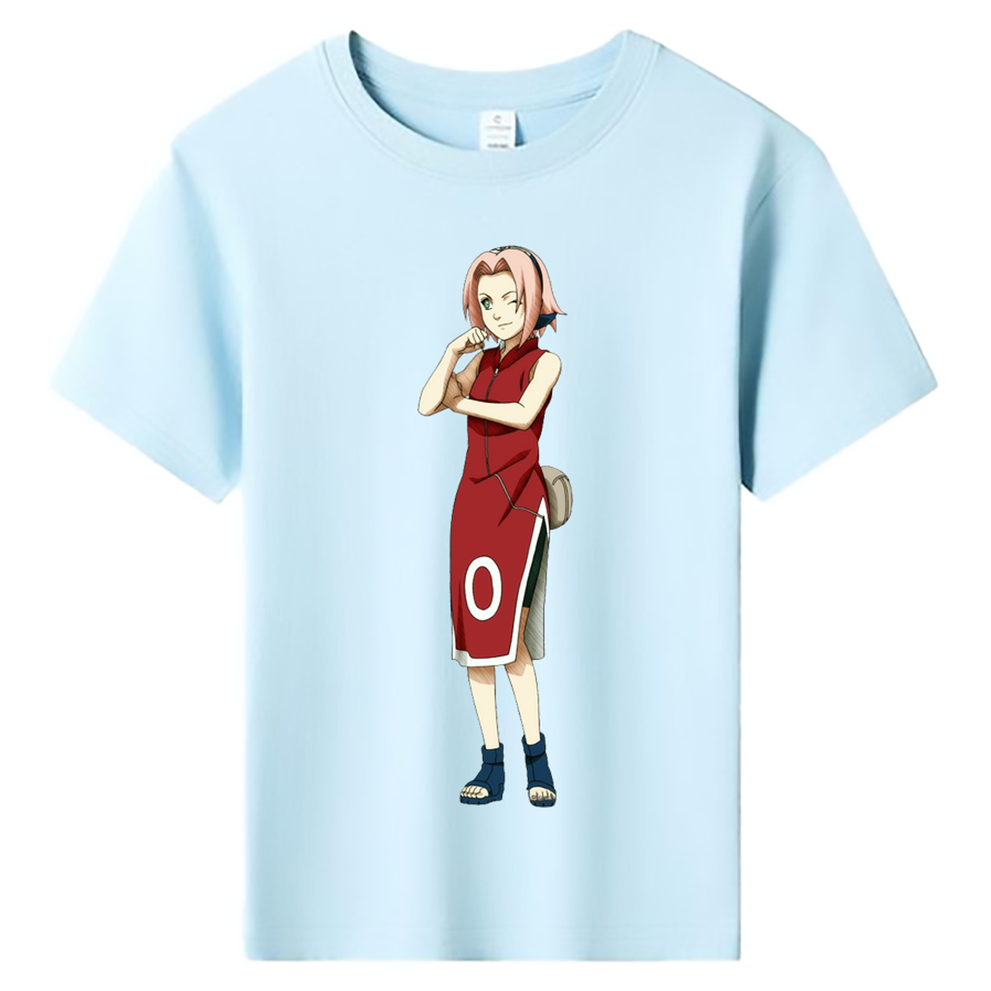 （画像用） NARUTO -ナルト- 春野サクラ Haruno Sakura 綿100％キッズTシャツ（フロントプリント）